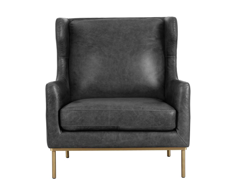 Sedam Black Leather Chair