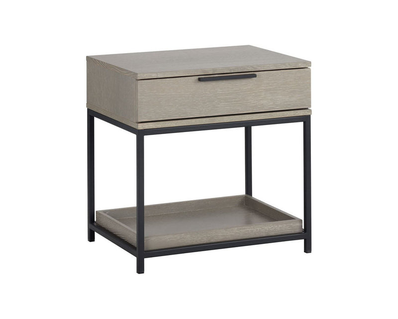 Andreoli Night Table - Taupe/Black