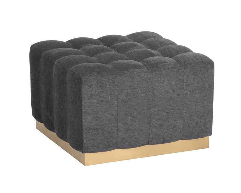 Isernia Ottoman - Khol Grey/Gold