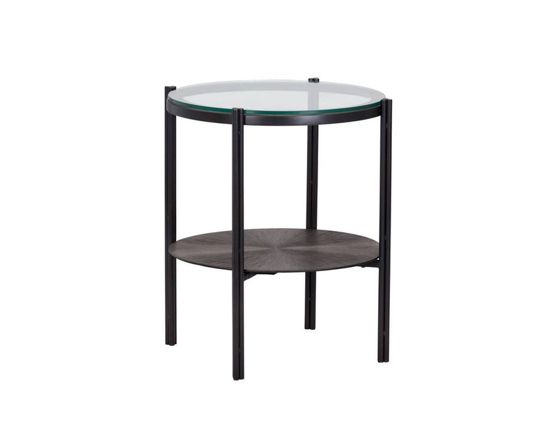 Capella End Table - Glass/Bronze