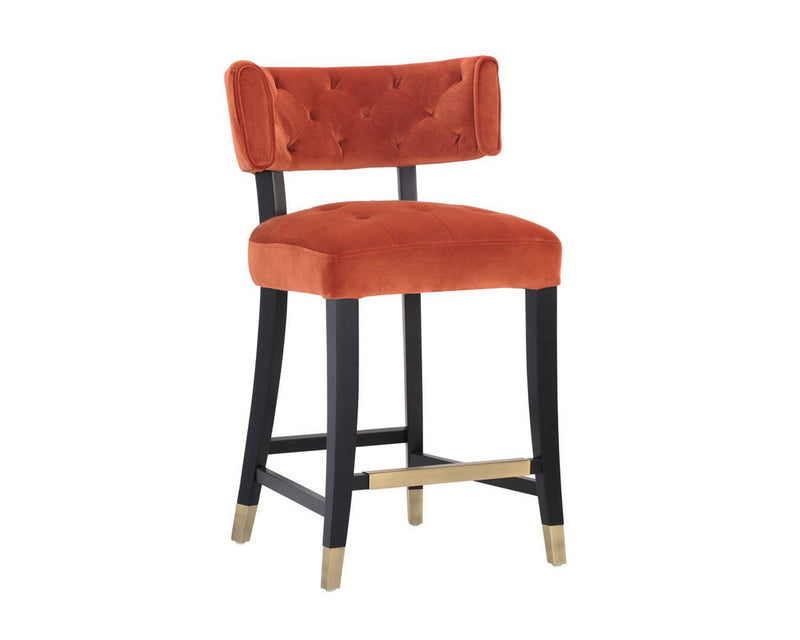 Niwai Counter Height Stool - Orange/Black