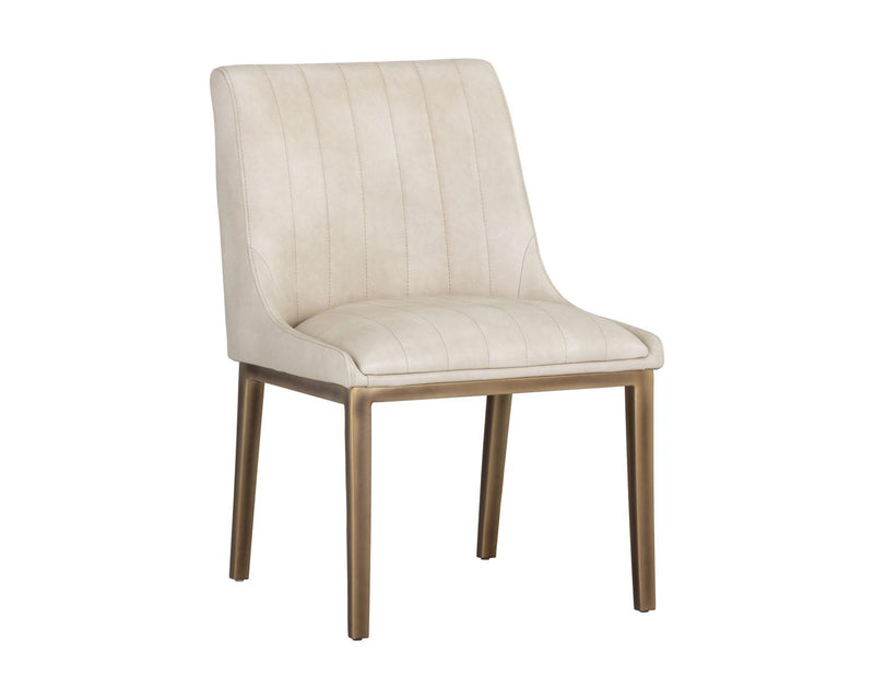 Halma Dining Chair - Cream/Bronze - Set of 2