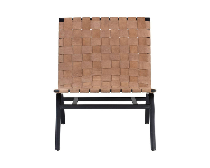 Sabotino Leather Accent Chair - Tan/Black