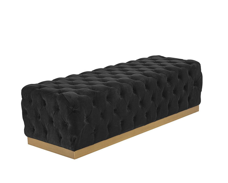 Pistoia Bench - Black/Brass