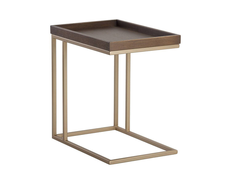 Torino End Table - Brown/Gold