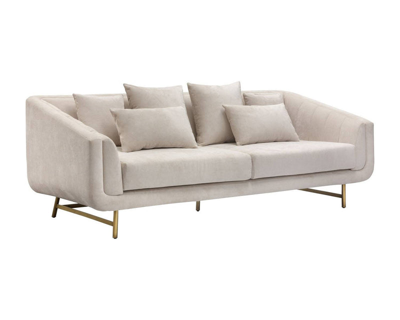 Senni Sofa - Cream/Brass