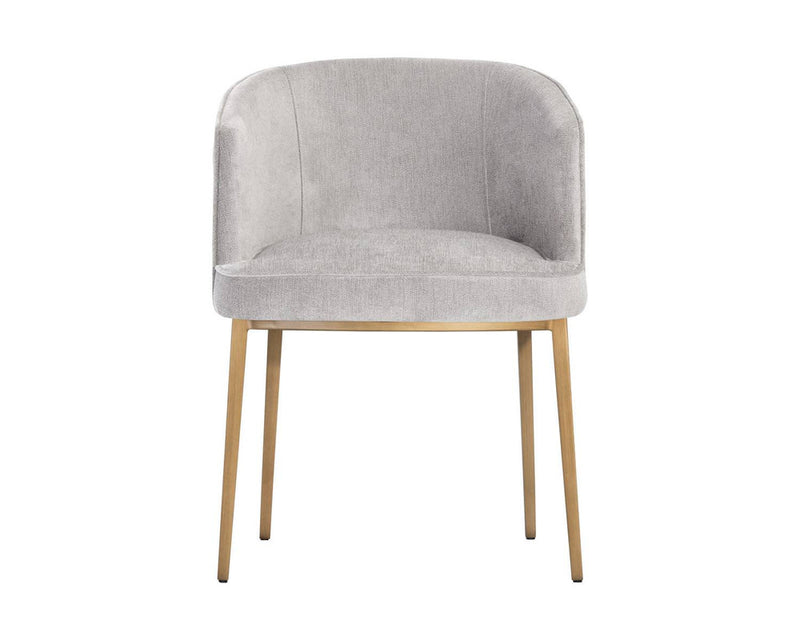 Whitney Dining Chair - Stone/Brass