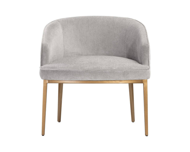 Whitney Accent Chair - Stone/Brass
