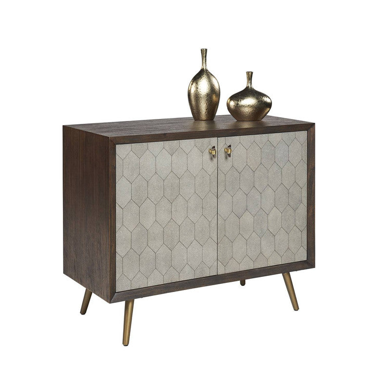 Alfieri Leather Sideboard - Dark Mango