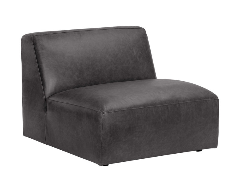 Novo Leather Accent Chair - Black