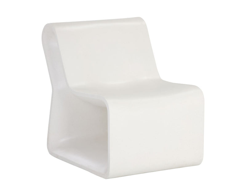 Pendembu Concrete Outdoor Accent Chair - White
