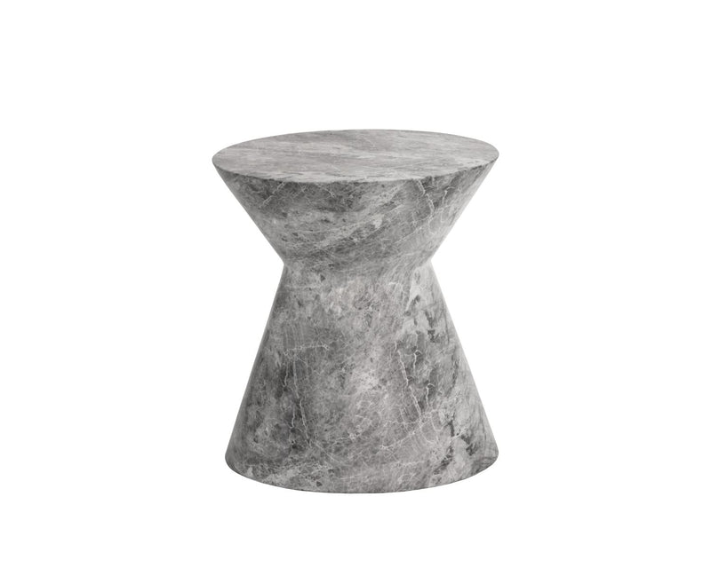 Gilbert Concrete Marble Look Indoor/Outdoor Accent Table - Grey