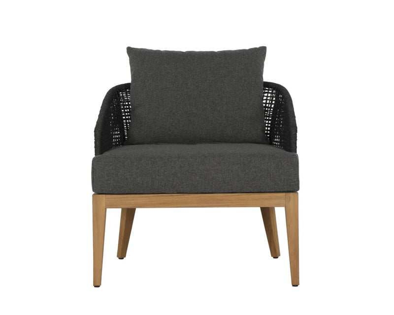 Negage Teak Outdoor Accent Chair - Dark Grey