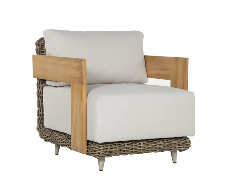 Kongi II Teak Outdoor Accent Chair - Palazzo Cream