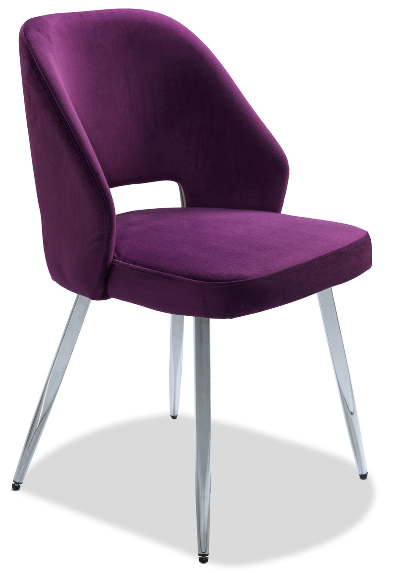 Veral Side Chair - Aubergine