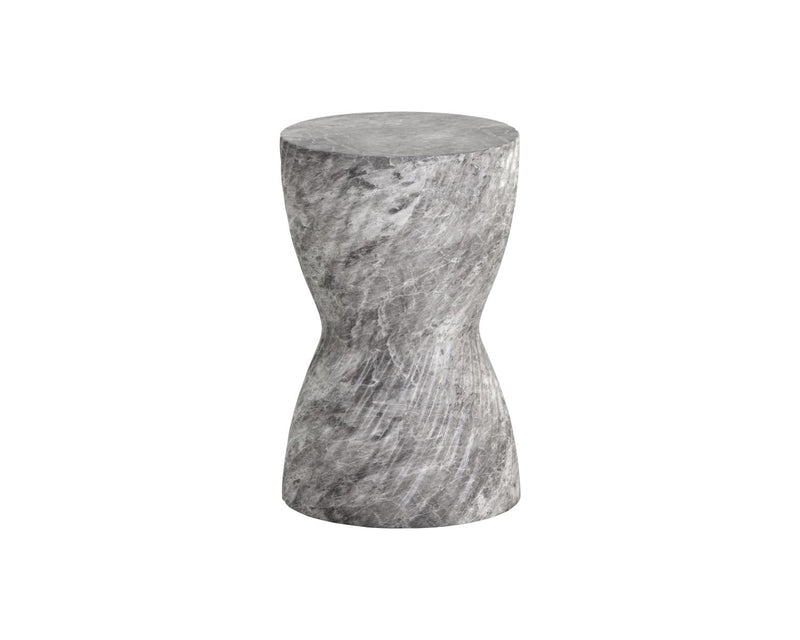 Lunsar Concrete Marble Look Indoor/Outdoor Accent Table - Grey