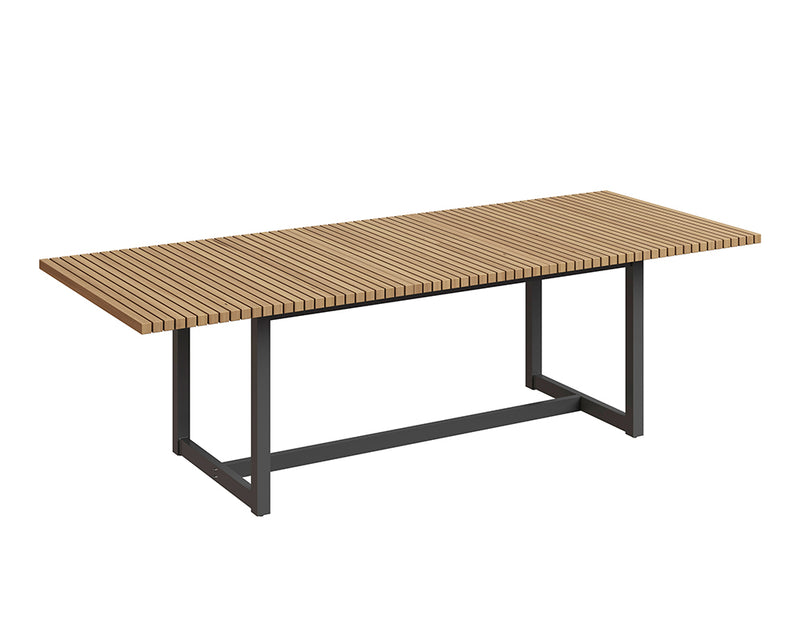 Londi II Teak Extendable 80-104" Outdoor Dining Table - Natural