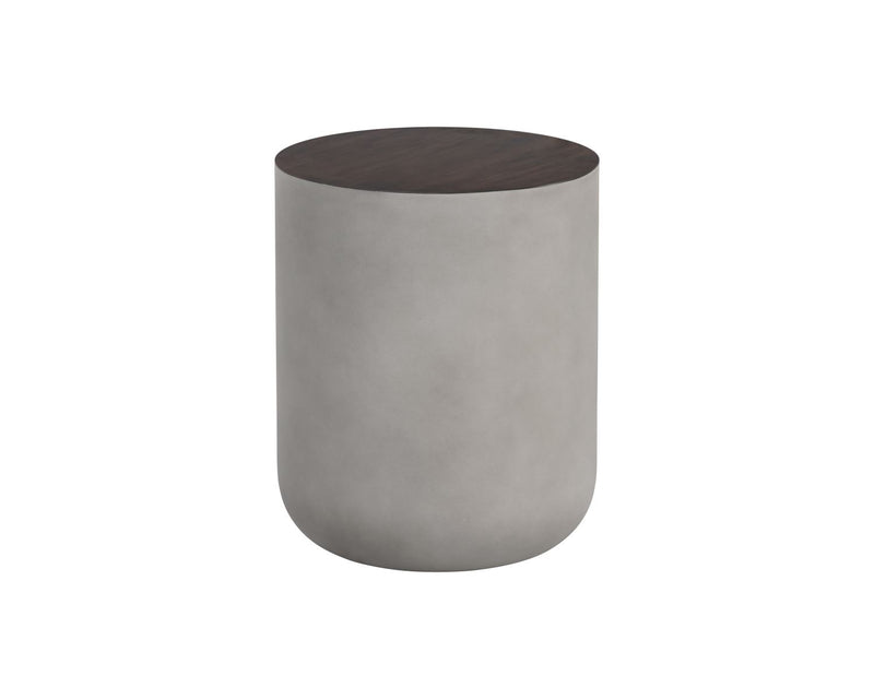 Motema Concrete Indoor/Outdoor Accent Table - Wood Grain Brown