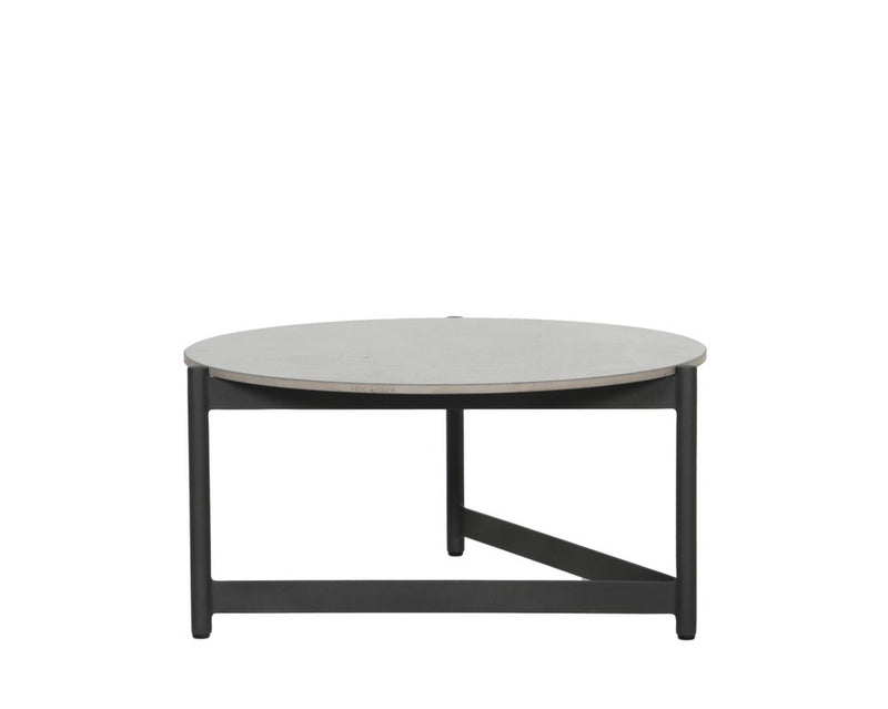 Saurimo II Ceramic 26" Outdoor Coffee Table - Grey