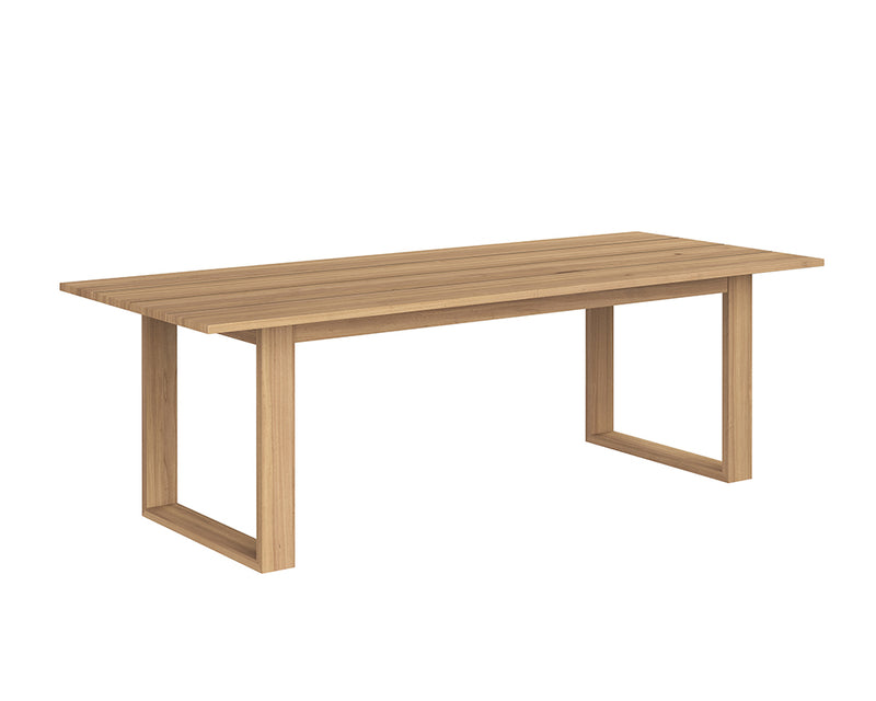 Vosu II Teak Wood Outdoor Dining Table - Natural