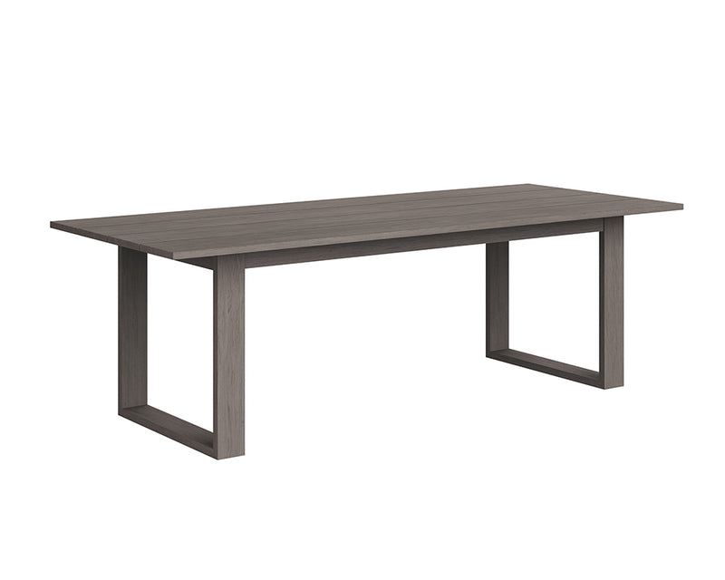 Vosu I Teak Wood Outdoor Dining Table - Grey