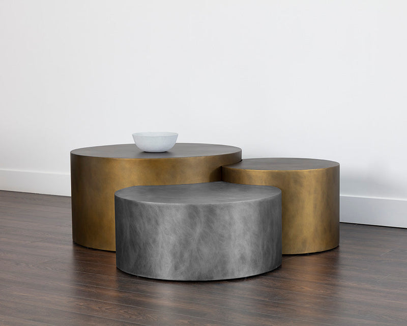 Halma Brass Coffee Tables - Set of 3