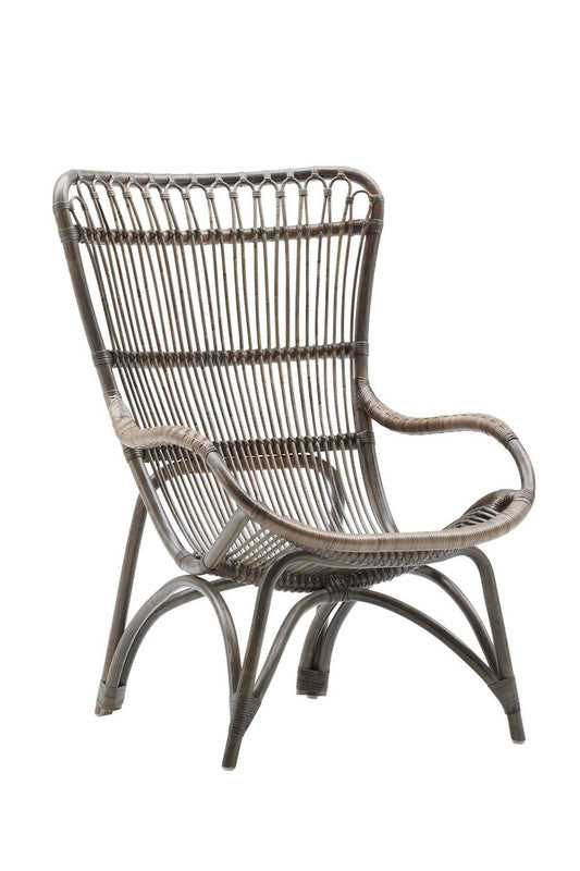 Klyne Natural Rattan Accent Chair  - Grey
