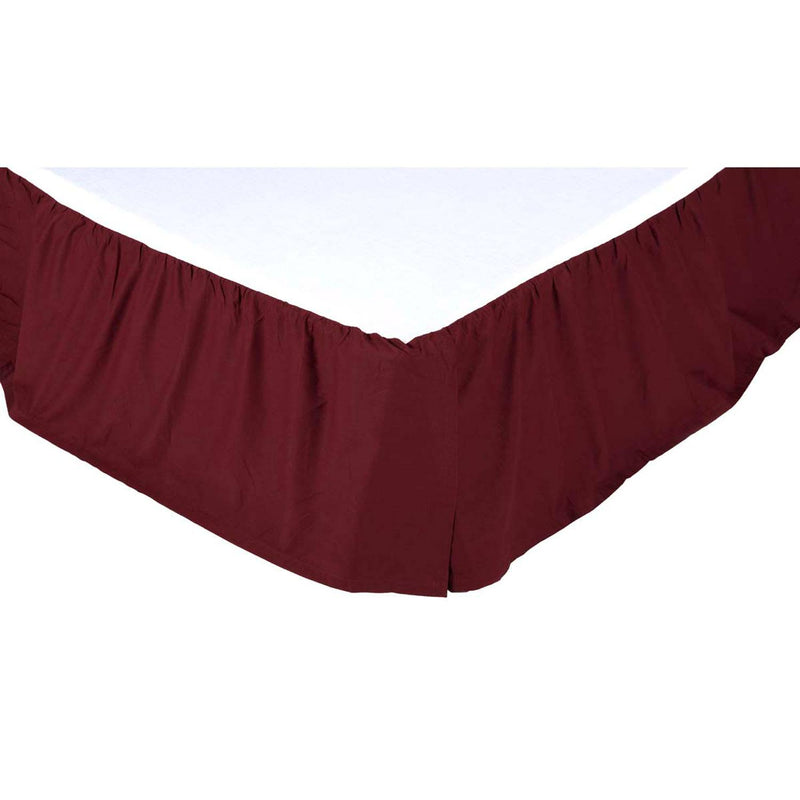 Alpine Twin Bed Skirt - Burgundy