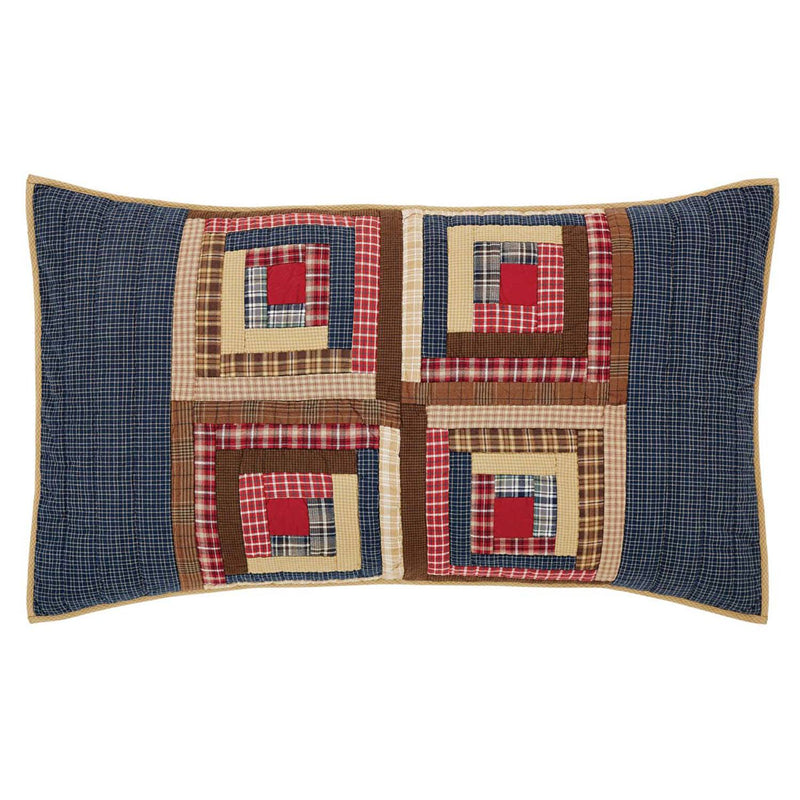 Payette King Sham - Apple Red/Navy