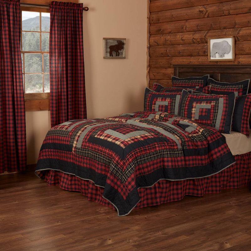 Delco Luxury King Quilt - Chilli Pepper/Natural
