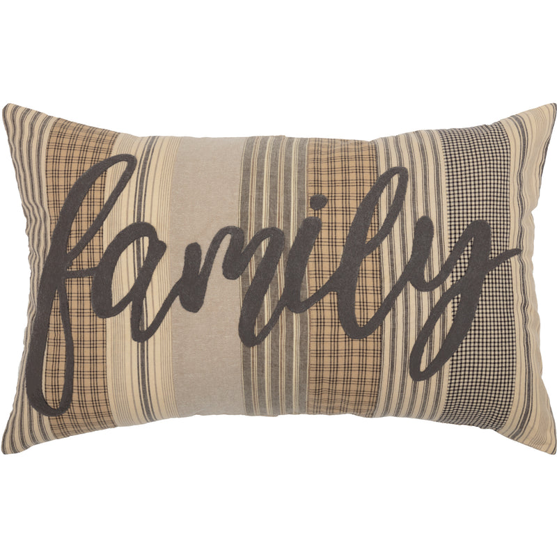 Kiraly Utca Family Pillow - 14x22 - Charcoal