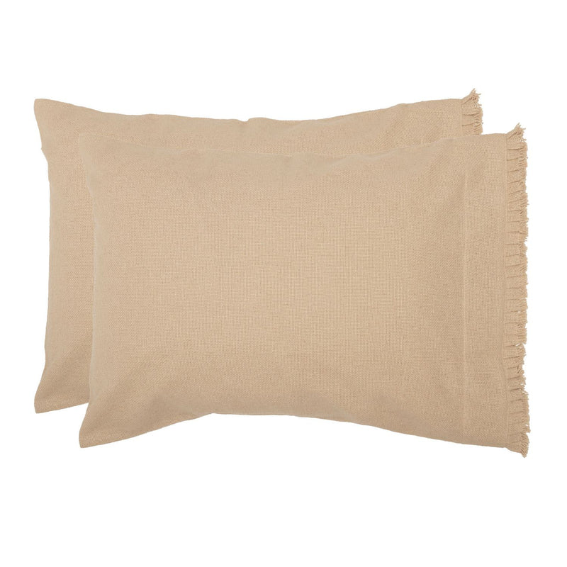 Athol Standard Ruffled Pillow Case - Natural - Set of 2