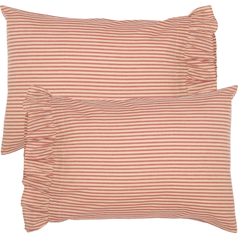 Kiraly Utca Standard Pillow Case - Red - Set of 2