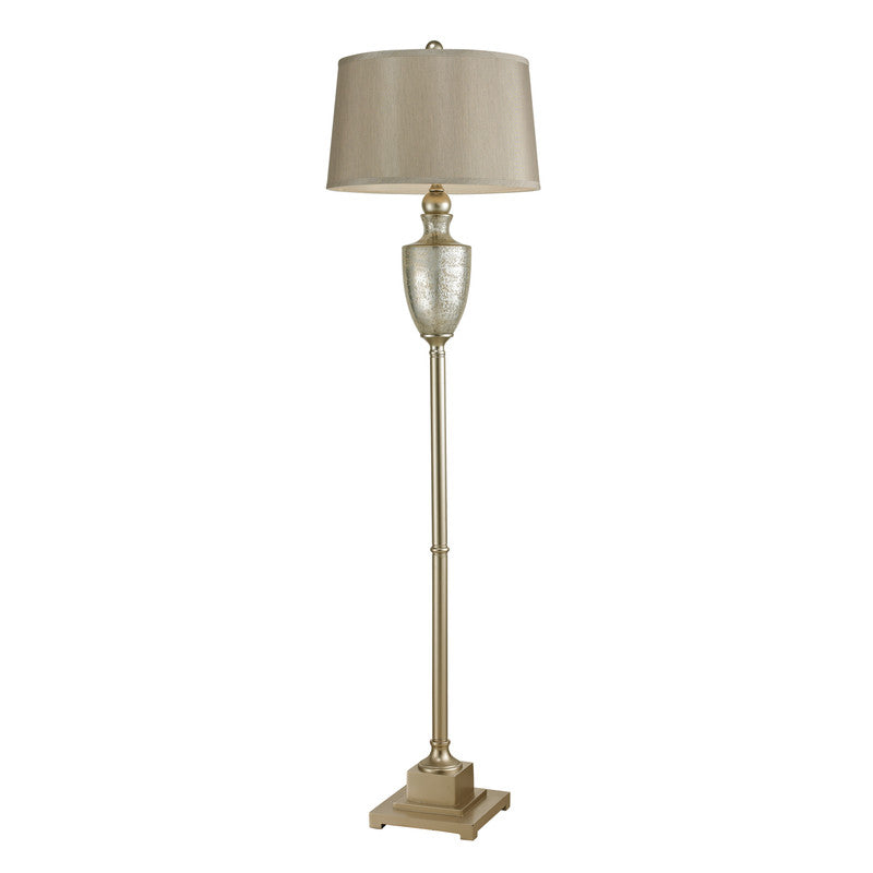 Nazar Floor Lamp - Antique Mercury/Bavaria Grey