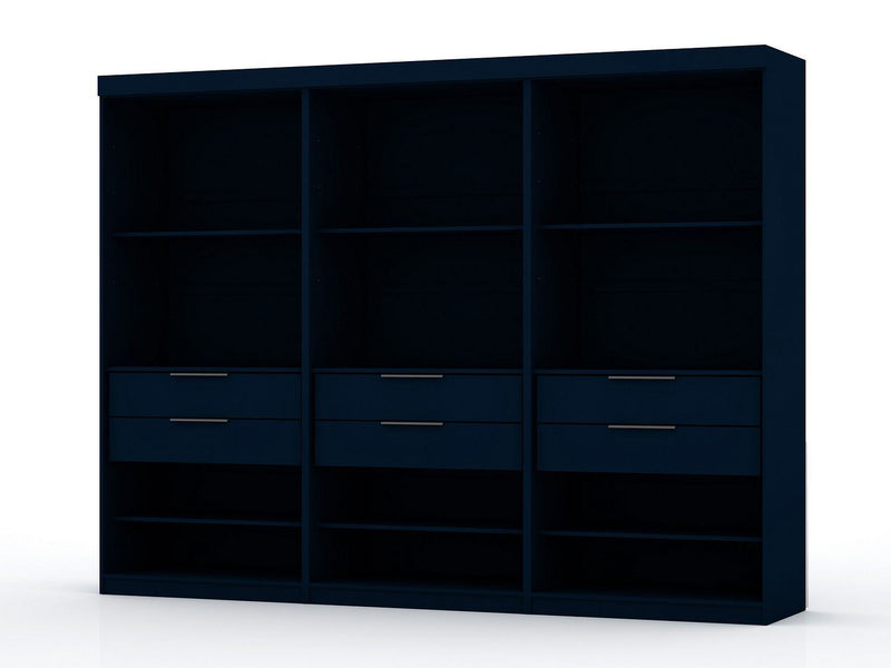 Oulu 3-Piece Open Sectional Wardrobe - Midnight Blue