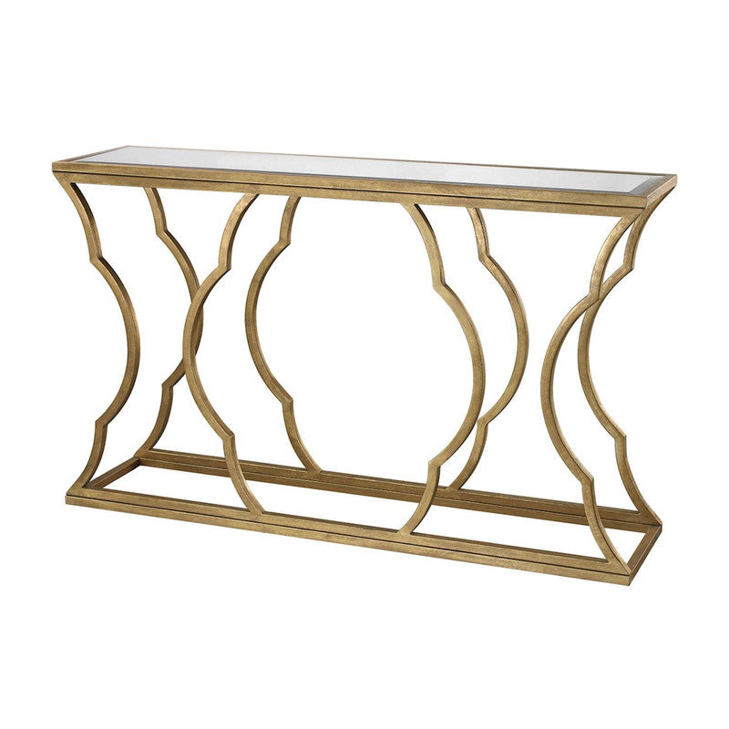 Ramses Console Table - Antique Gold Leaf