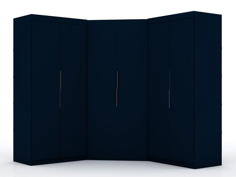 Oulu 3-Piece Modular Corner Wardrobe - Midnight Blue