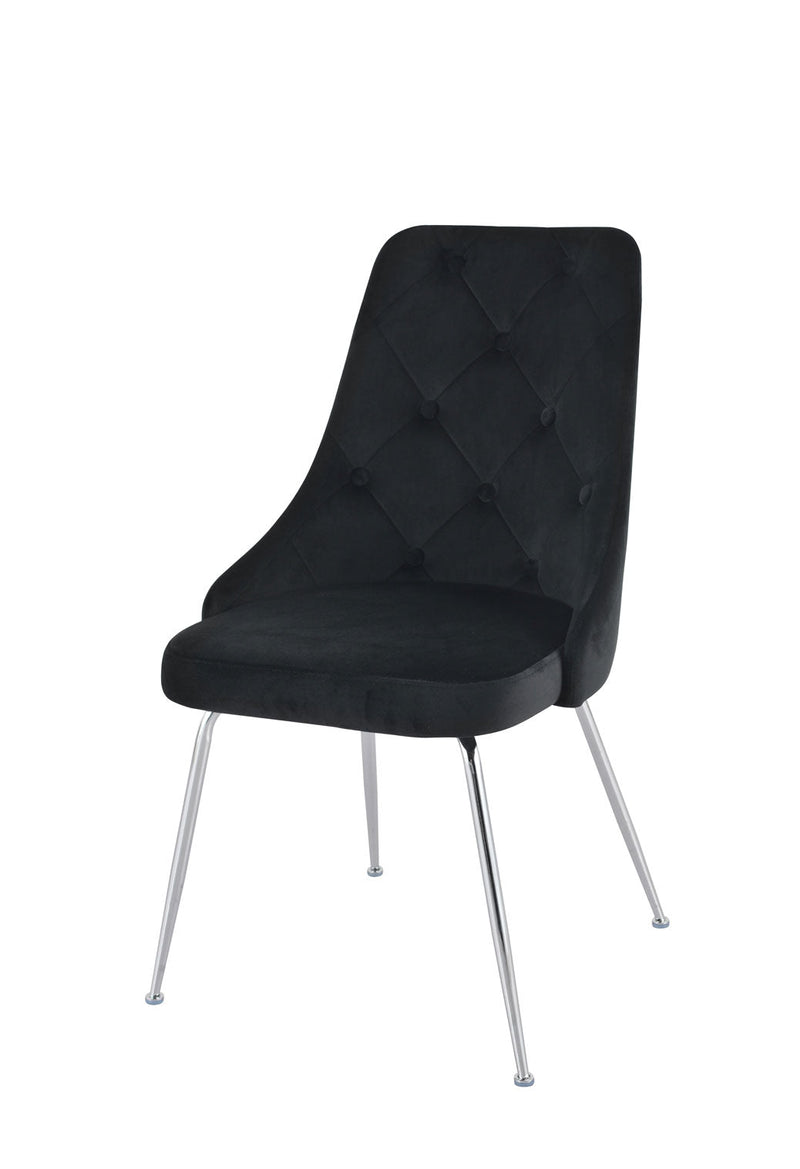 Mavis Side Chair - Black/Chrome