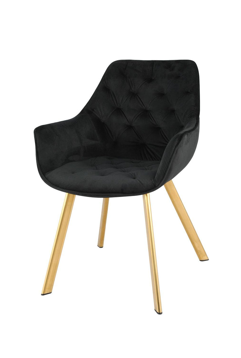 Miller Dining Arm Chair - Black/Gold
