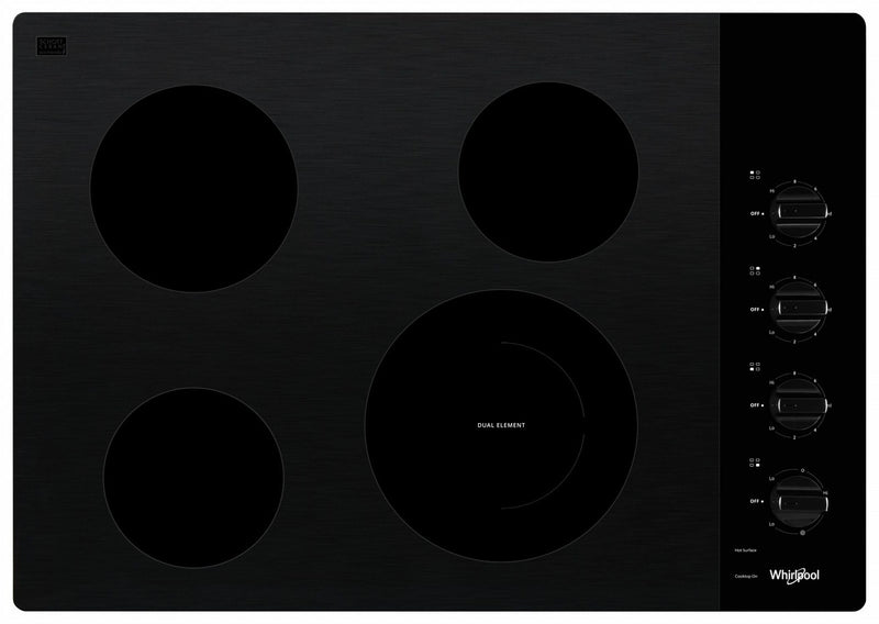 Whirlpool Black 30" Electric Cooktop - WCE55US0HB