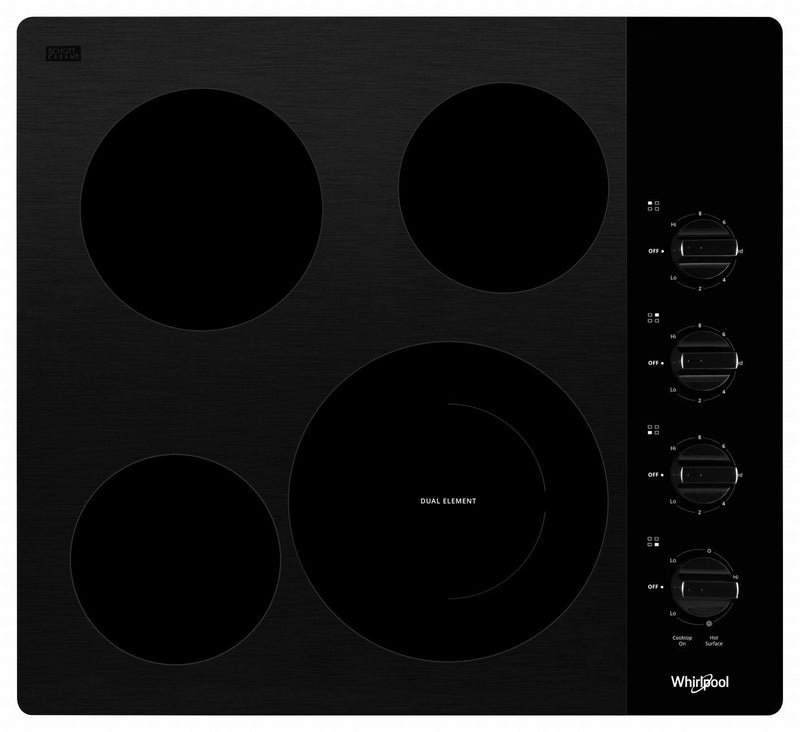 Whirlpool Black 24" Electric Cooktop - WCE55US4HB