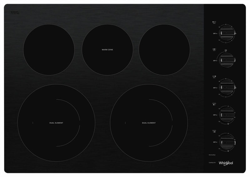 Whirlpool Black 30" Electric Cooktop - WCE77US0HB