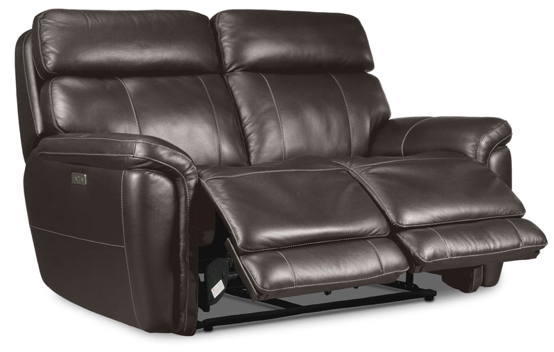 Zane Dual Power Reclining Loveseat - Dark Grey