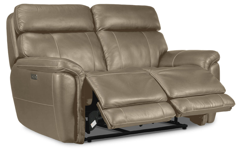 Zane Dual Power Reclining Loveseat - Pebble