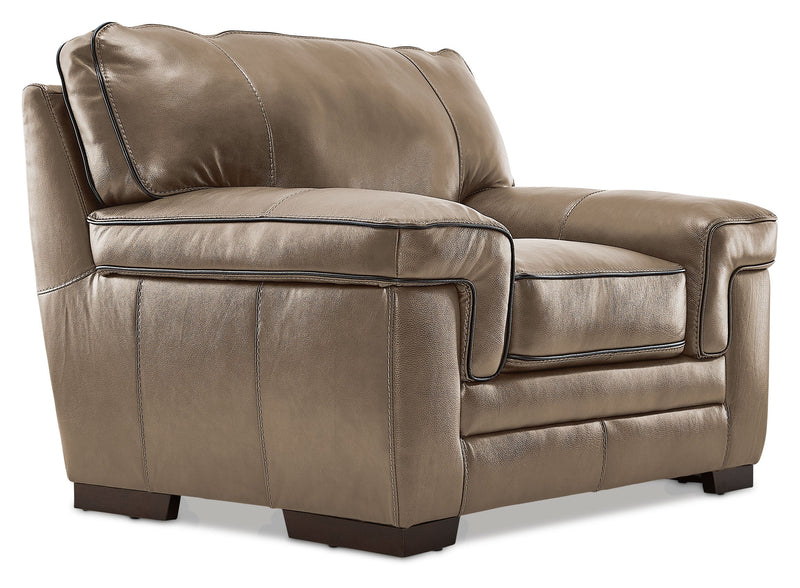 Colton Genuine Leather Chair - Buff