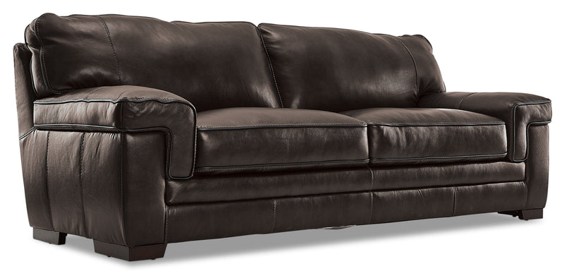 Colton Genuine Leather Sofa - Hazelnut