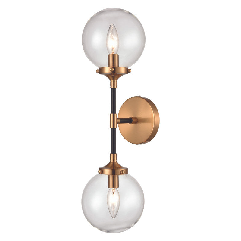 Raso 2-Light Wall Sconce - Antique Gold