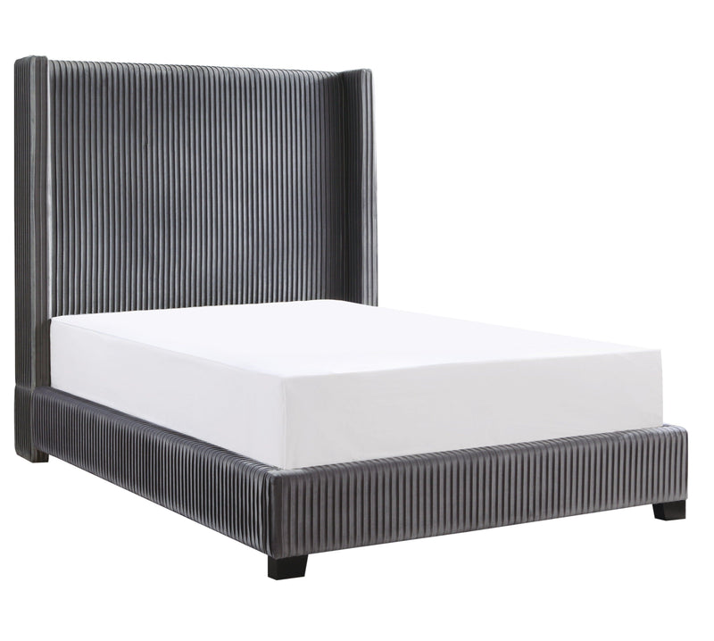 Curia 3-Piece Full Bed - Dark Grey