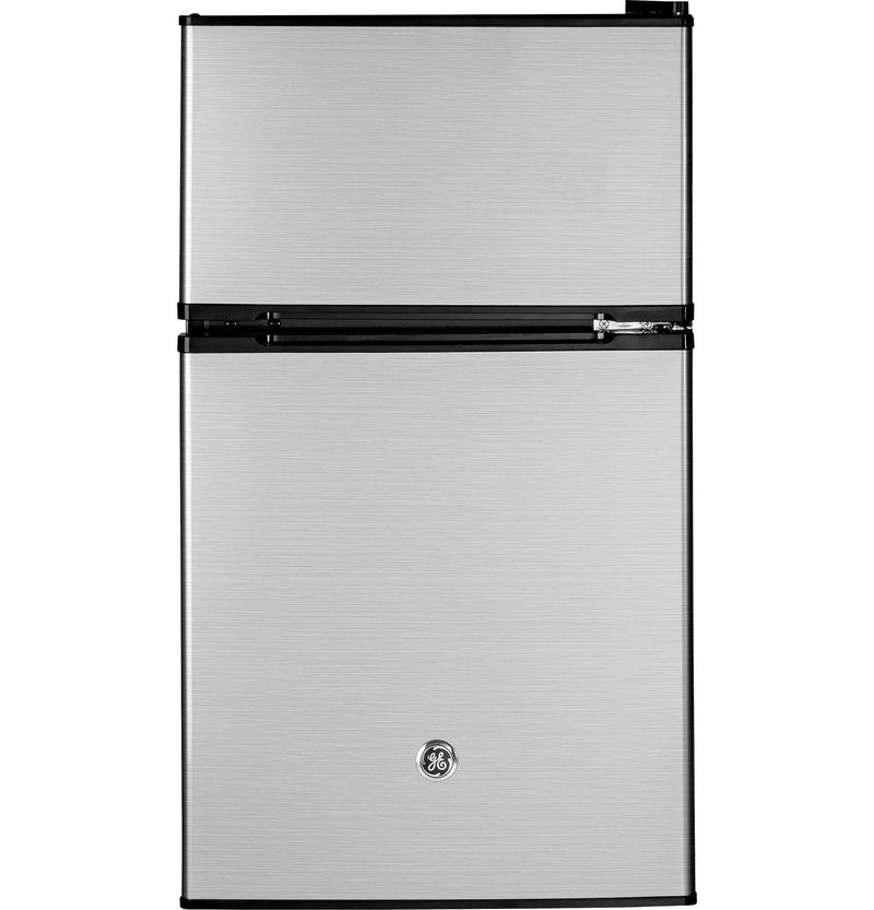 GE Stainless Steel Double Door Compact Refrigerator (3.1 Cu. Ft.) - GDE03GLKLB