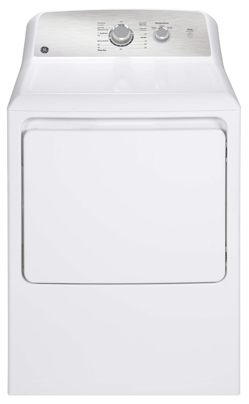 GE White Electric Dryer (6.2 Cu. Ft.) - GTX33EBMRWS